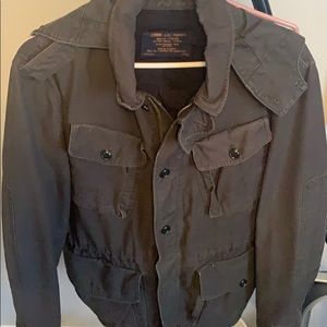 JCrew military jacket in faded black